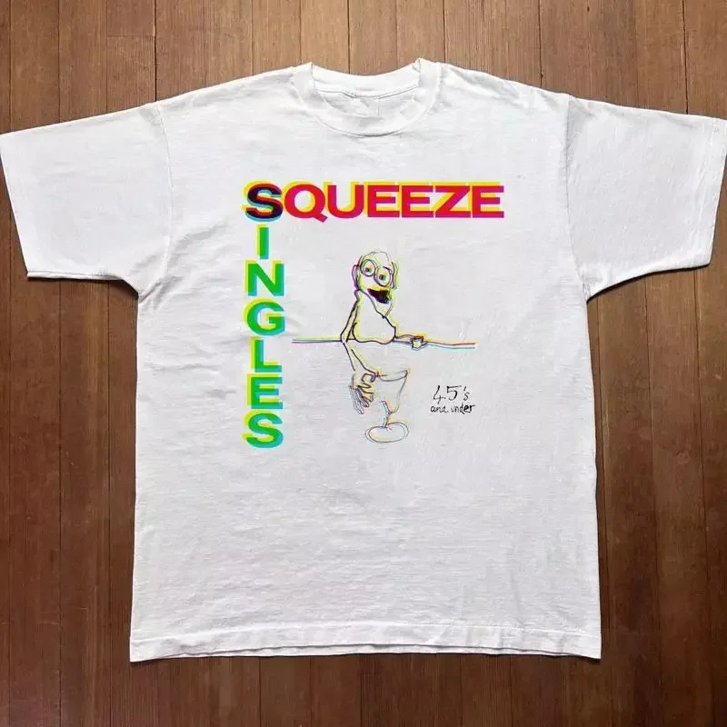 Hot Specail Item Squeeze Band White T Shirt Cotton Full Size S 4XL