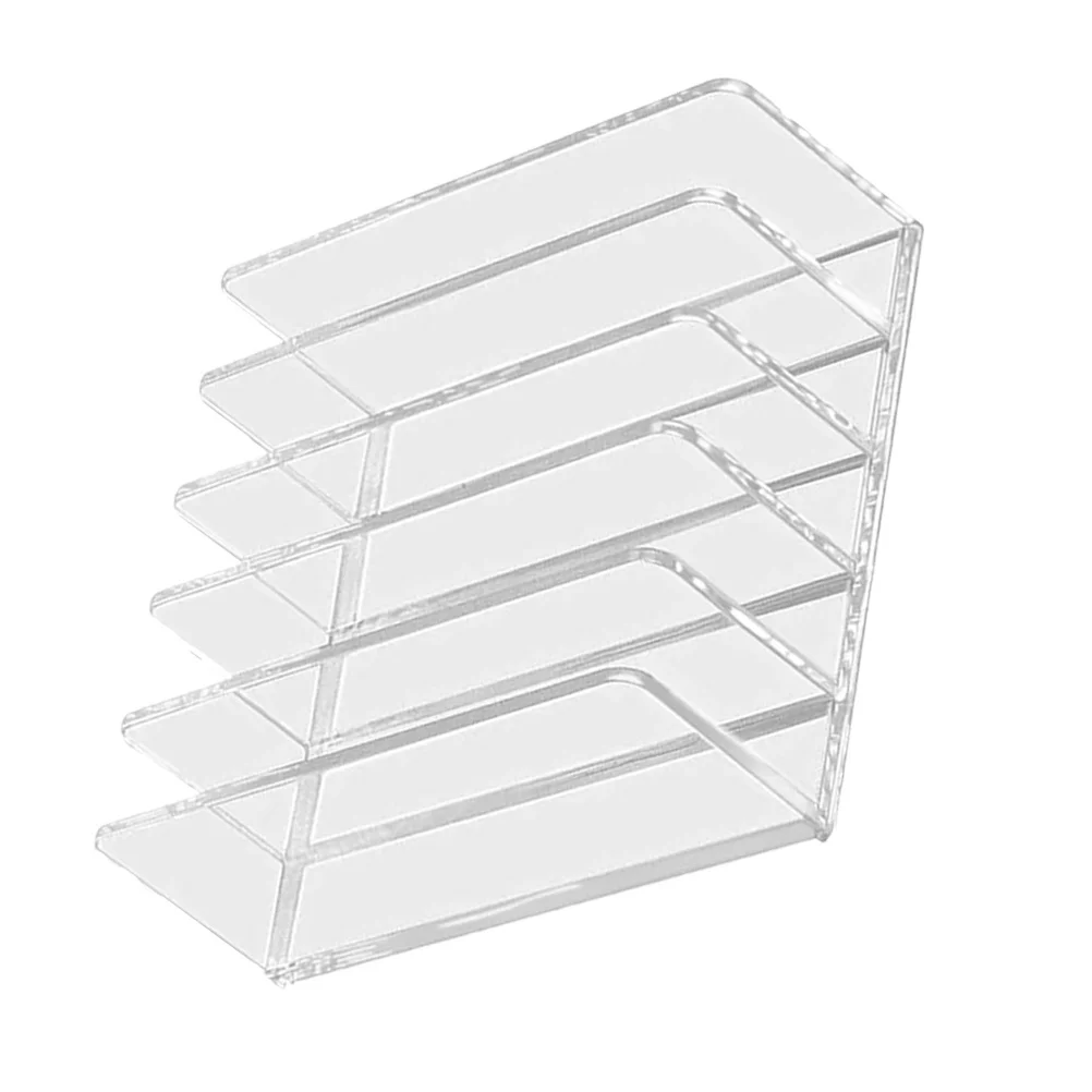 

Modern Desktop File Holder Acrylic Book Organizer for Office School Home Neat Magazine Rack with Wear-Resistant Surface and Open