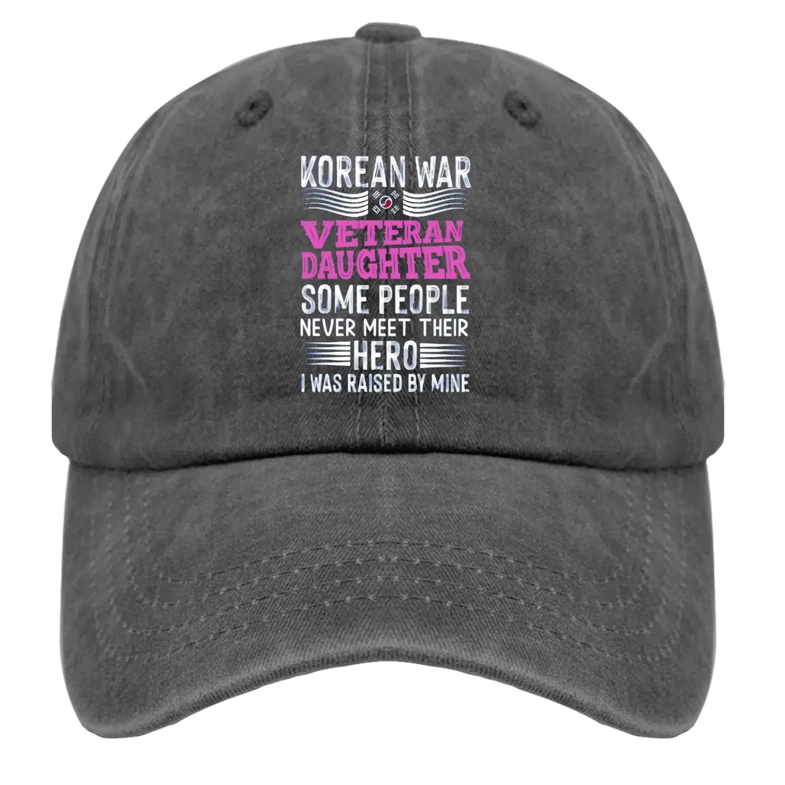 Proud Korean War Veteran Daughter Gift I was Raised by Mine Baseball Cap hat Pigment Black Golf hat Gifts for