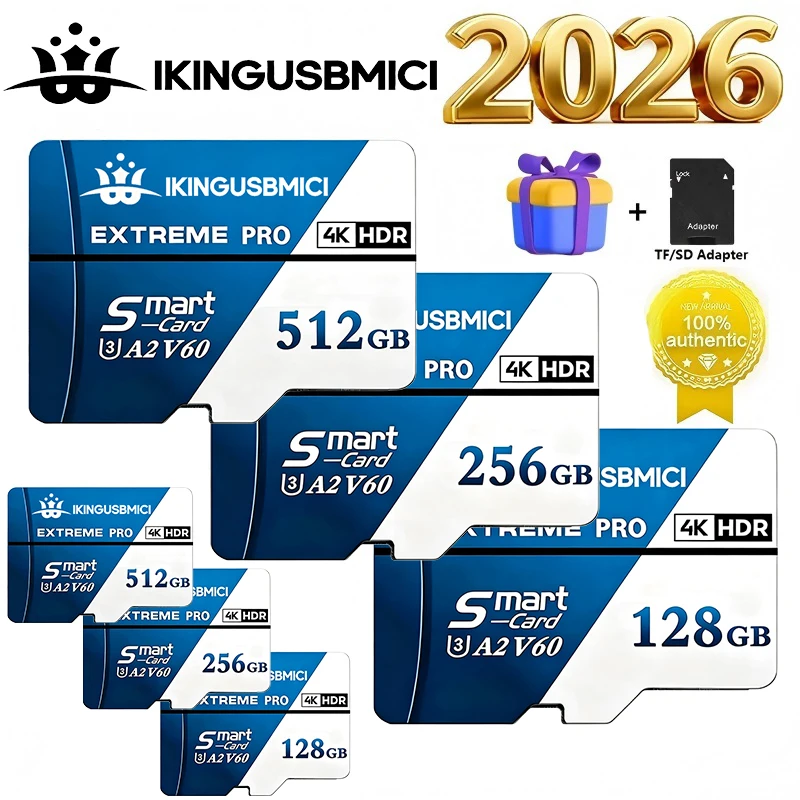 Memory Card Micro TF Card SD Cards TF Cards 32GB 256GB 512GB A1 High Speed Waterproof Full HD for Action Camera Tablet Gaming