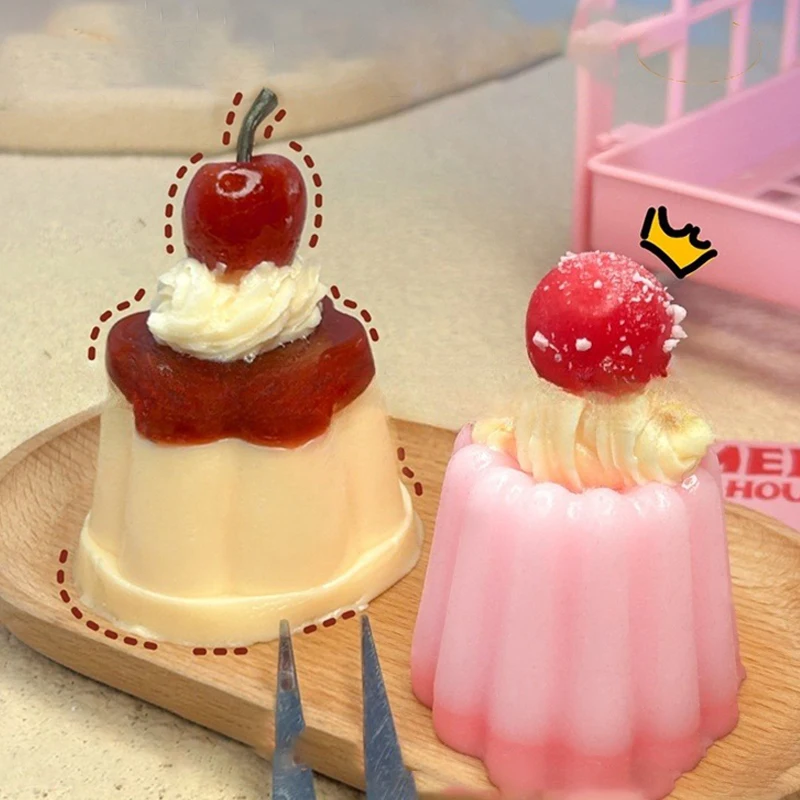 ใหม่เลียนแบบคาราเมลพุดดิ้งขนม Decompression ของเล่น TPR ช้า Rebound ความเครียดบรรเทาหยิกของเล่นสําหรับของขวัญเด็ก