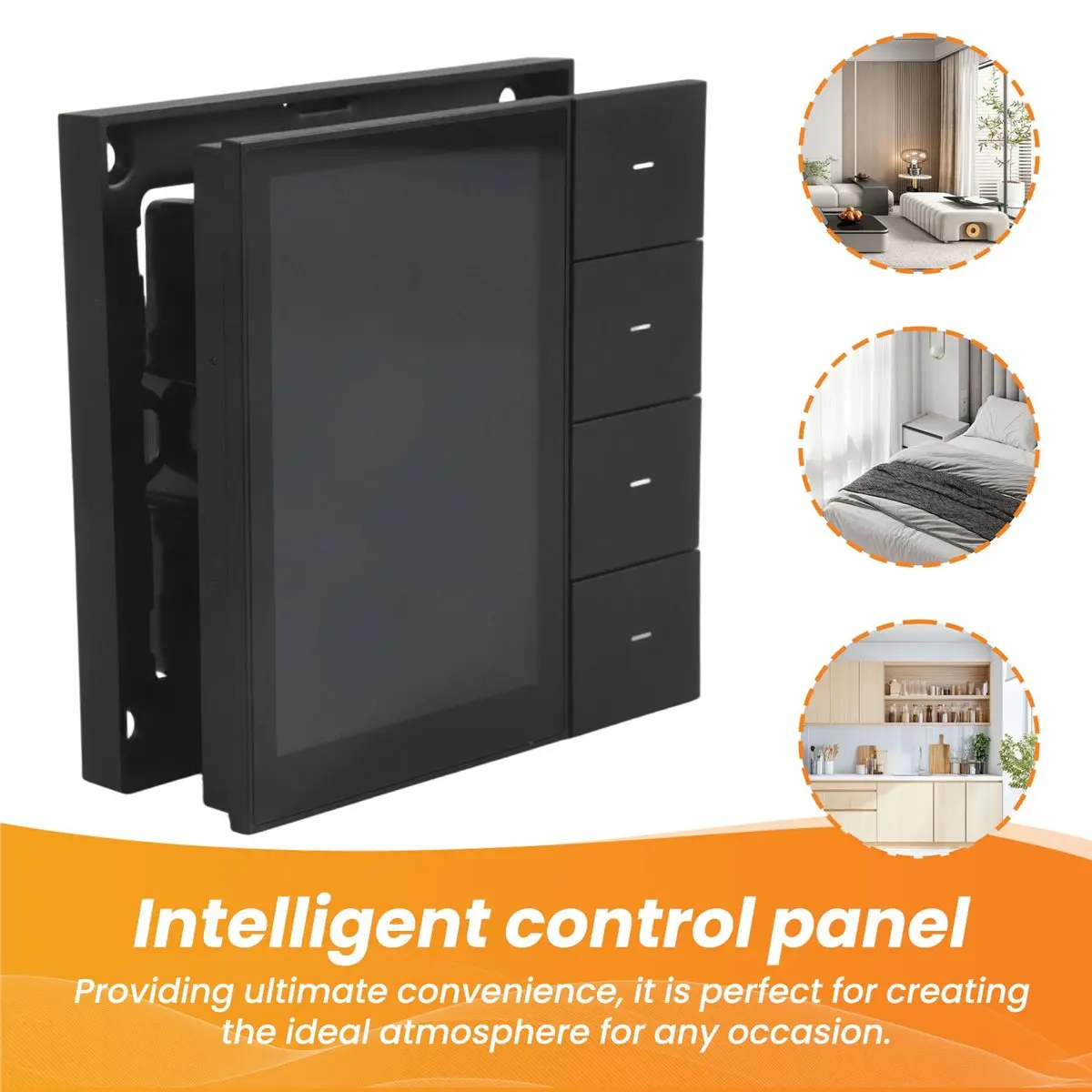 3.5 Inch Smart Wall Switch Touch Screen 4 Groups Switch 8-Way Scene Radar Sensor Dimming Switch Curtain Tuya Zigbee A
