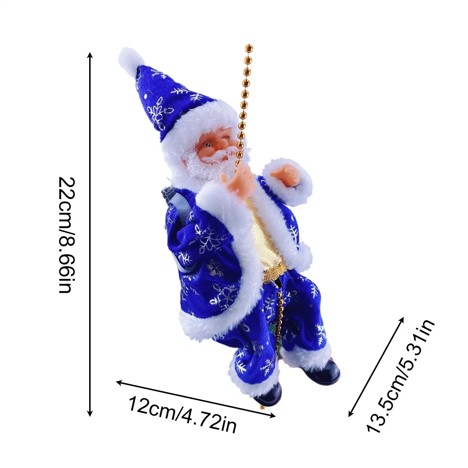 Climbing Santa Claus Musical Lighted Hangable Christmas Decor Indoor Wall Mounted Charm For Kids Adults Home Holiday Front Door view 6