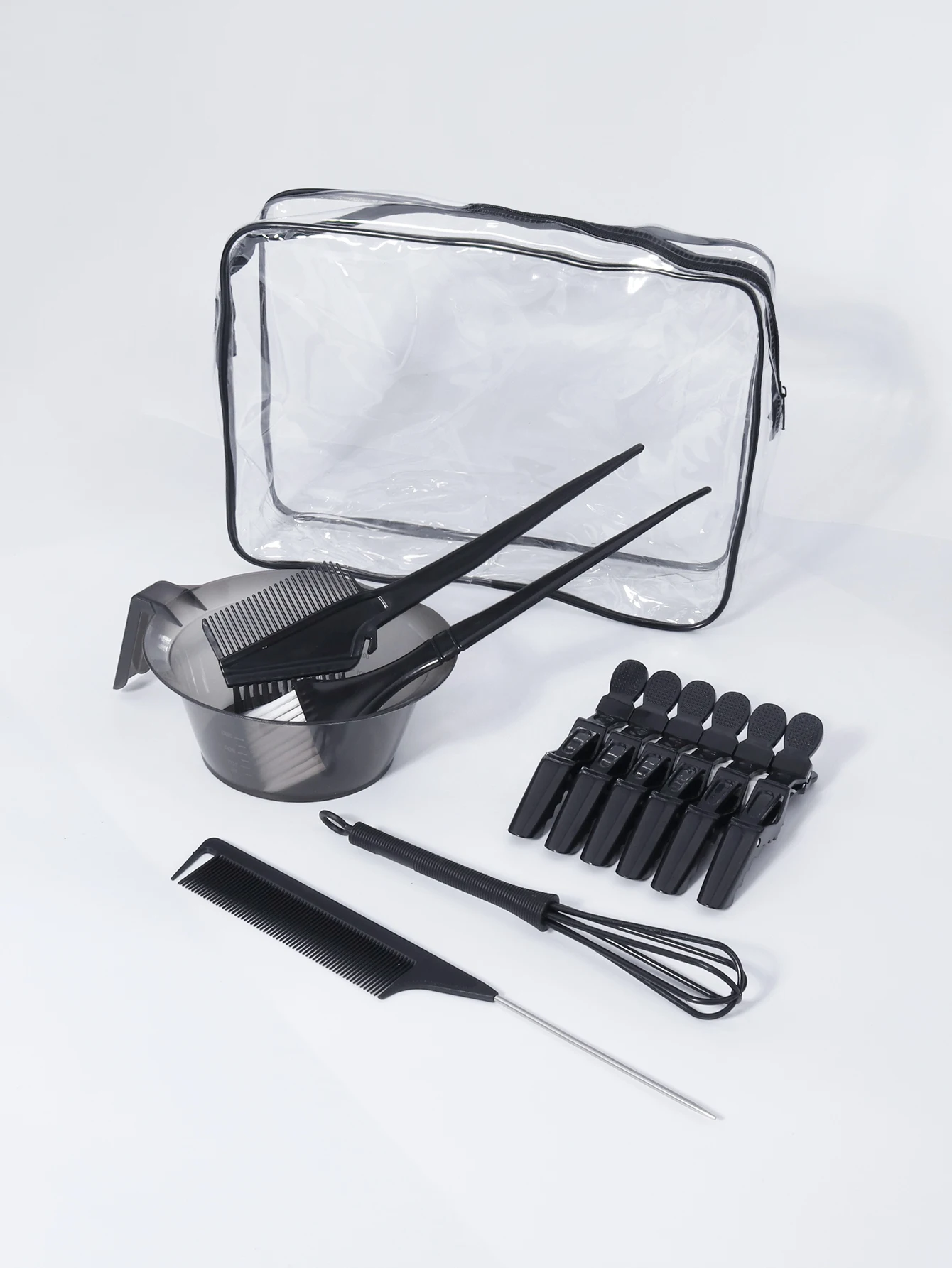11pcs Professional Hair Dye Set with Hair Dye Brush Comb, Clip, Dye Stirrer, Suitable for Hair Salons, Special for Real Hair Wig