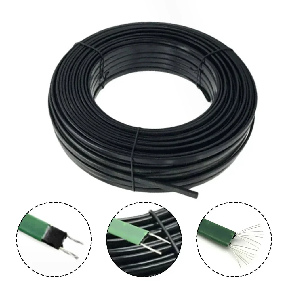 20W/M 200-240V AC Heating Cable Flame Retardant Belt Self Temperature Limiting Deicing Heating Cable 10/20/50M