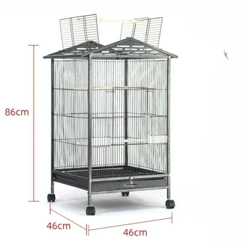 

Luxury Large Villa Bird Cages Parrot Canary Breeding Metal Bird Cages Budgie Pet Hut Quail Jaula Pajaros Pet Products WZ50BC