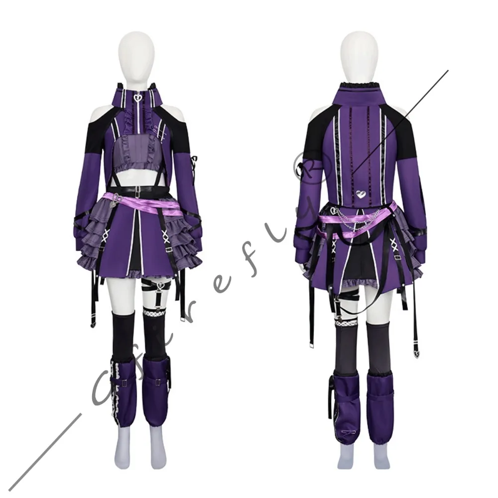THE IDOLM@STER SHINY COLORS Hana Suzuki Black Star Cosplay Costume Set Adult Women Stage Performance Halloween Comic Con Outfit