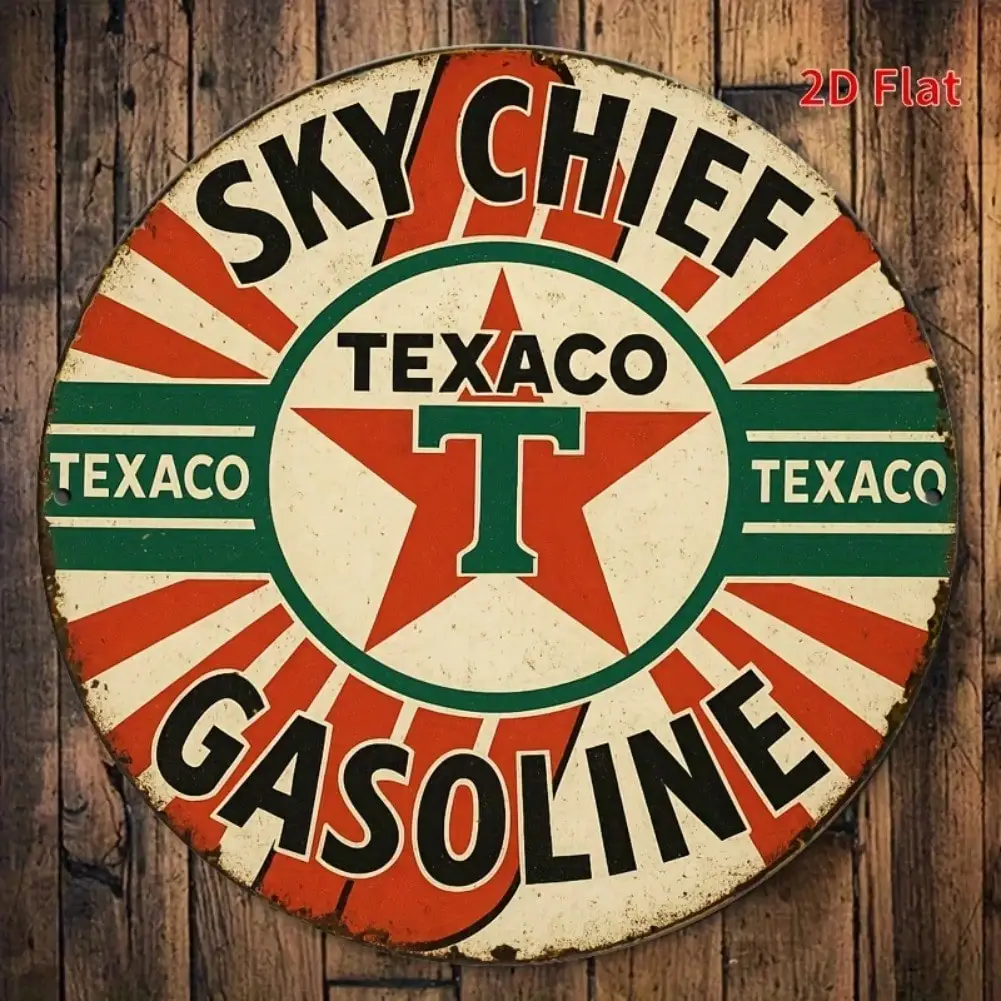 خمر تكساكو السماء رئيس علامة معدنية الرجعية جولة الحديد جدار ديكور للمنزل مقهى