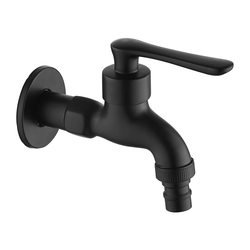 Nordic black washing machine faucet, household full copper fully automatic washing machine faucet