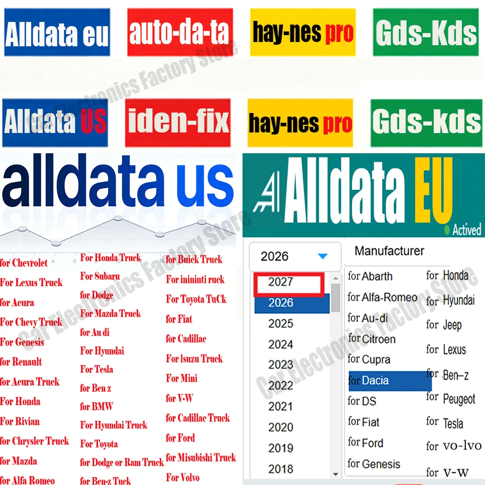 Alldata US Automotive Repair Data Software Complete Vehicle Maintenance Database Program Automotive Technician Software