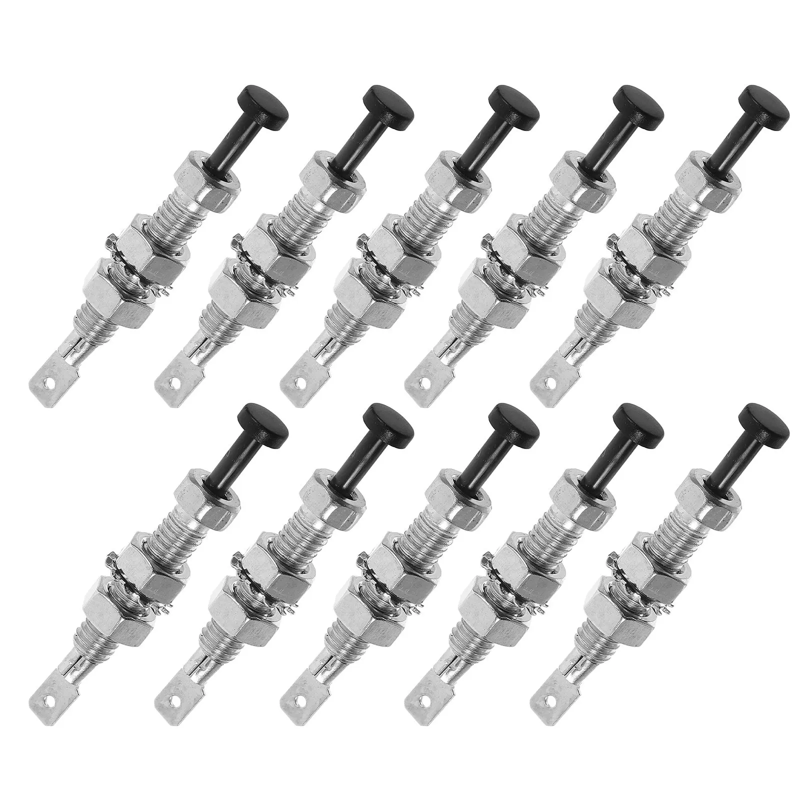 

10pcs Car Pin Universal Adjustable Auto Door Light Switch Replacement For Vehicle Interior Enhanced Night Safety Durable Alloy