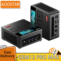 AOOSTAR GEM12 Pro Max Mini PC with Display, Fingerprint Unlock, AMD Ryzen 7 8845HS 8 Core Max 5.1GHz, 32GB DDR5 RAM 1TB SSD