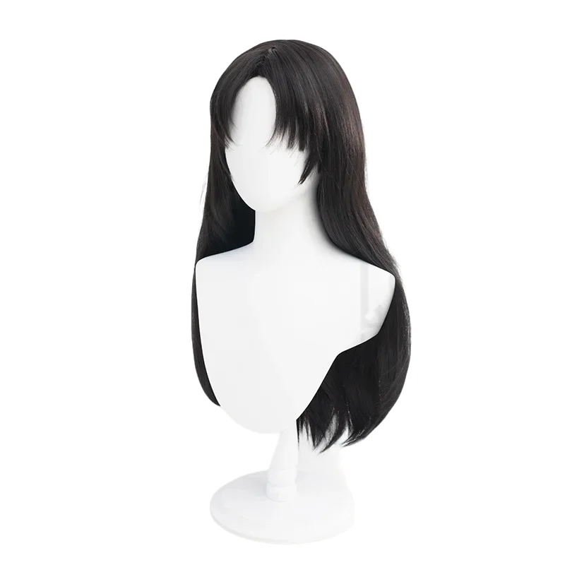 Geisha Michiko COSPLAY Wig Game Identity V 75CM Black Long Heat Resistant Synthetic Hair Halloween Party Cosplay Wigs+Wig Cap