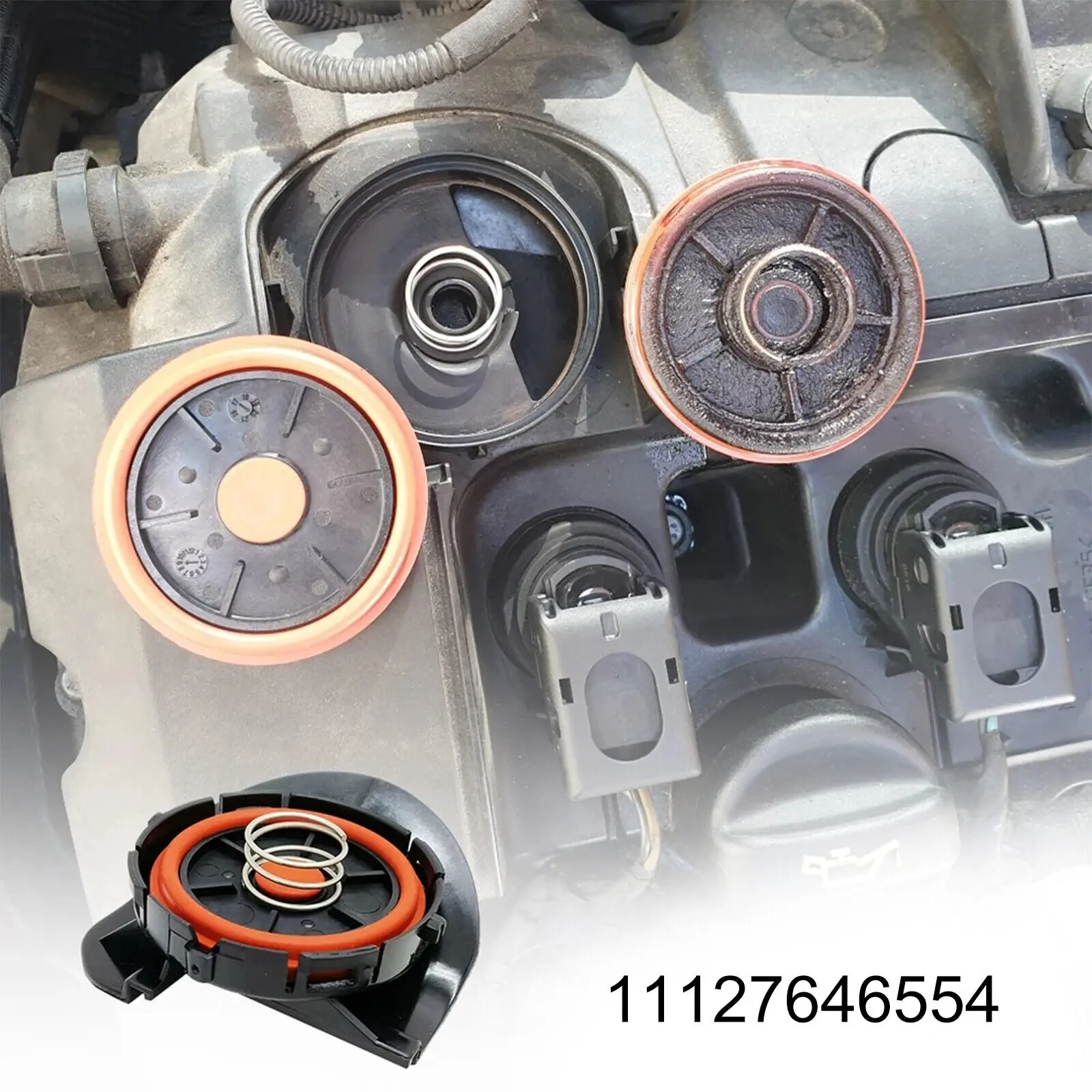 

Plastic PCV Valve Cover Repair Kit Car Tools Engines Parts For 2002-2019 Mini Cooper OE 11127646554 11127567791