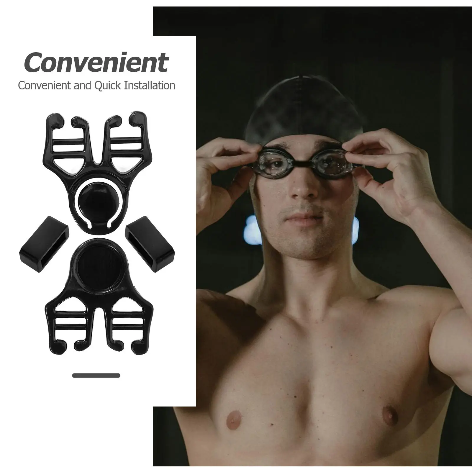 4Pcs Swim Goggles Strap Buckles Universal Replacement Adjustable Plastic Buttons Headband Swimming Essentials Goggles Essentials