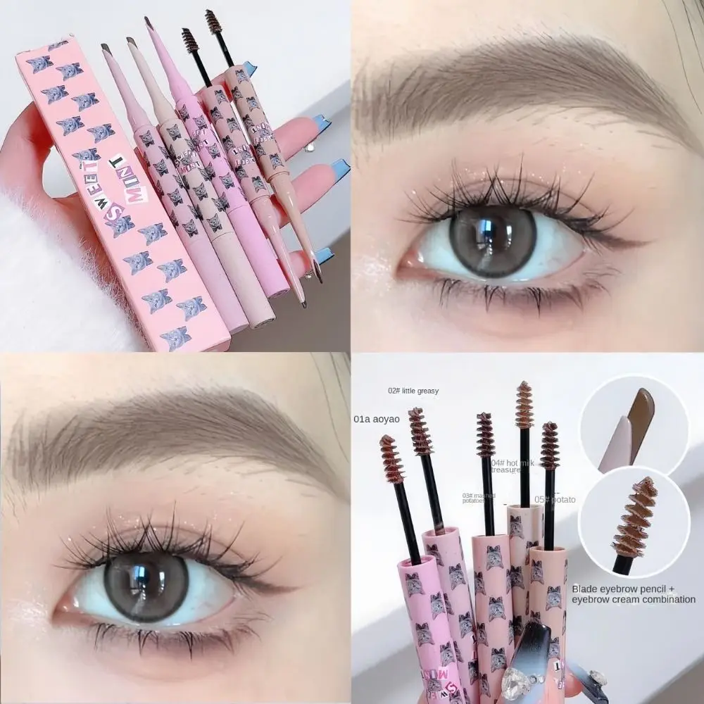 Stylo à sourcils sauvages à double tête, séchage rapide, forme de rasoir naturel, crayon à sourcils, longue durée, étanche, stylo à sourcils 3D