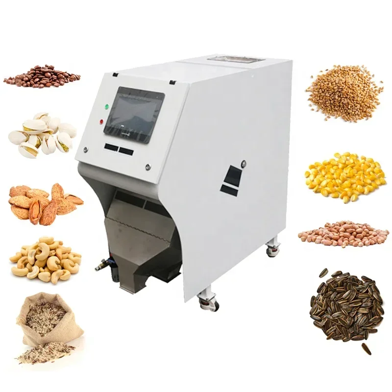 500-1500kg/h 500 Kh/h Quinoa Coffee Beans Rice Grain Color Sorting Color Sorter Dry Vegetable Clean Sorting Machine