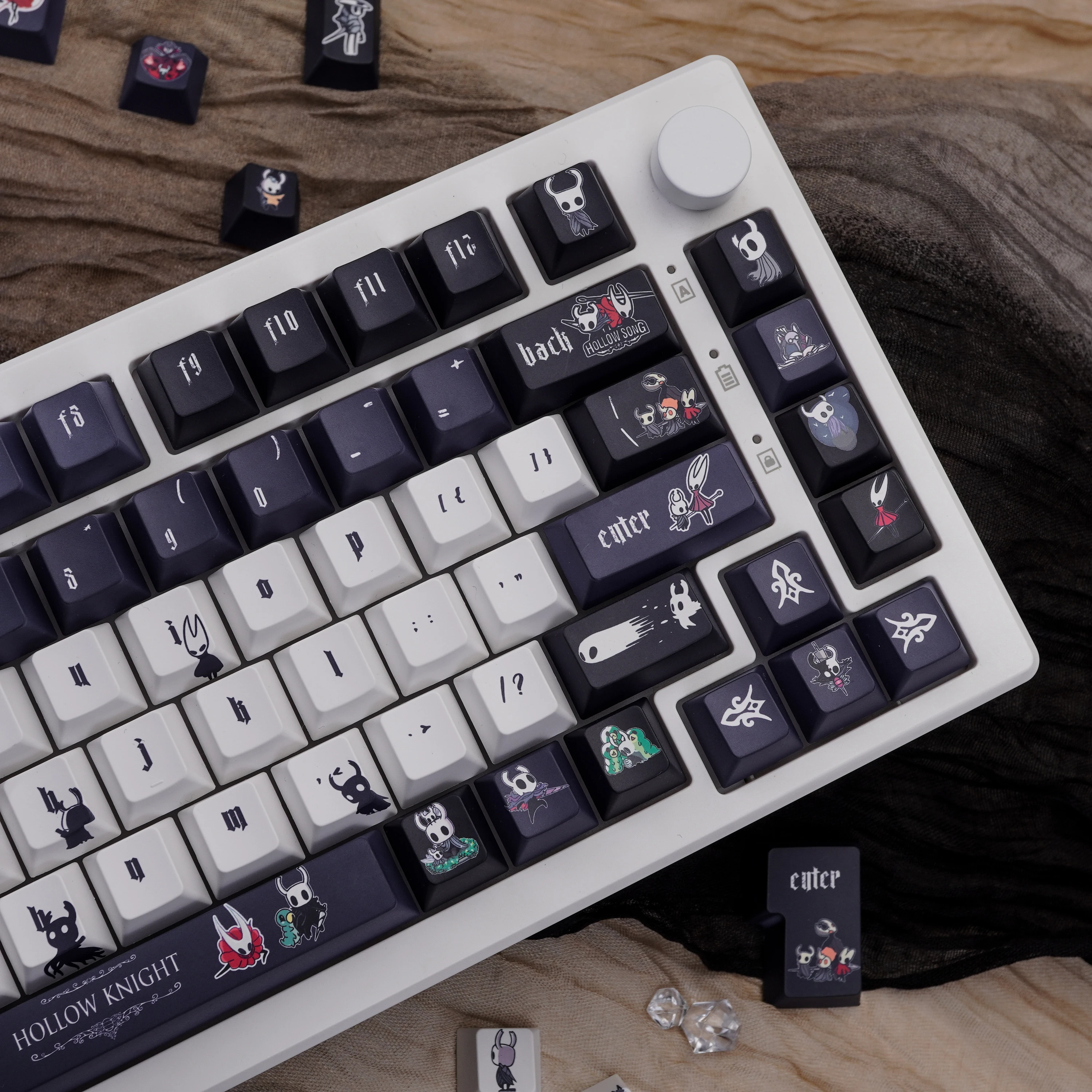 Hollow Knight Keycaps MOA Profile PBT Dye-Sub Aula F75 F99 RK100 Mechanical Keycaps Gaming Keycaps Cute Hornet Silksong Keycap