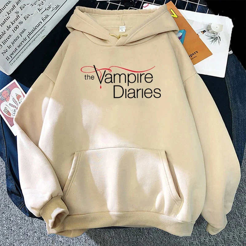 2026 Neu The Vampire Diaries Print Hoodie Damen Herren Casual Tops Herbst und Winter Sweatshirts Langarm Harajuku Pullover – Detail 3