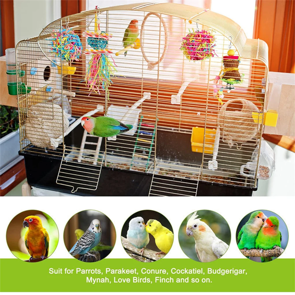 Wood Widely Used Bird Shredding Toy Set ed Friends Engaged And Happy Gifts Colorful