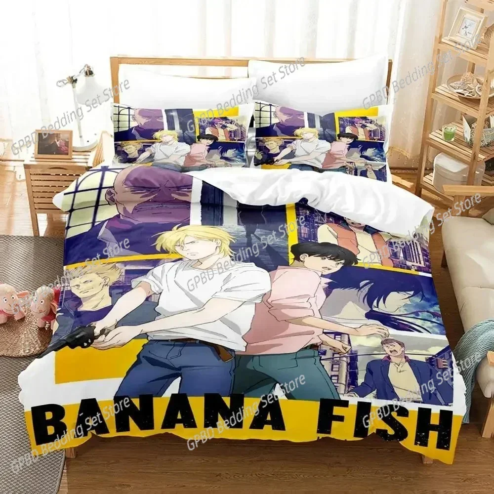 Anime Banana Fish 3D NEW Duvet Cover Pillowcase Bedding Set Adult Boy Girl Bedroom Decoration Children Single Double Large