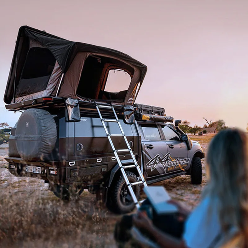 Camping aluminum shell roof tent portable special off-road vehicle car tent