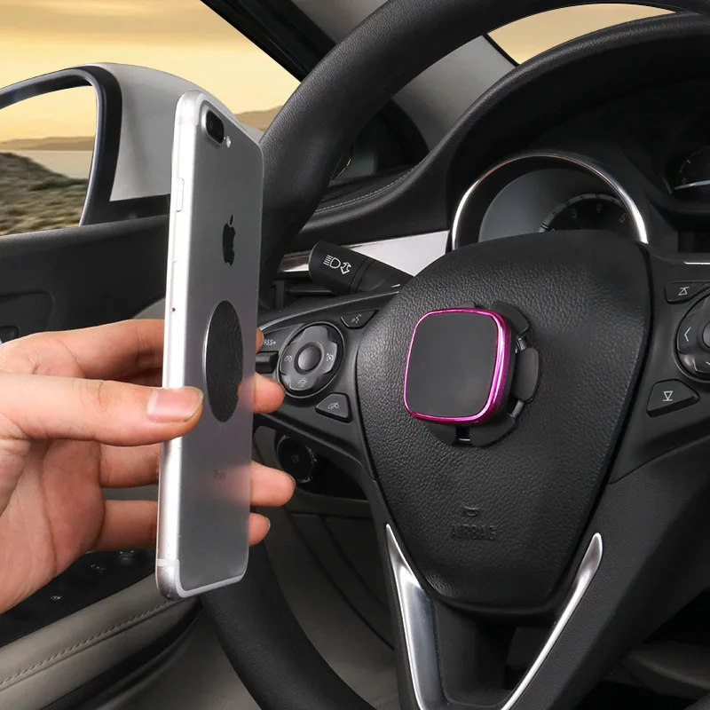 Universal Magnetic Car Phone Holder Dashboard Steering Wheel Magnet Phone Rack GPS Car Phone Mount Accessories