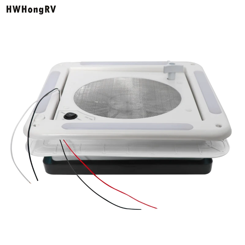 مروحة تهوية RV 12 فولت متعددة الوظائف لمعظم أنواع RVs والمركبات الترفيهية بحجم مفتوح 11 × 11 بوصة