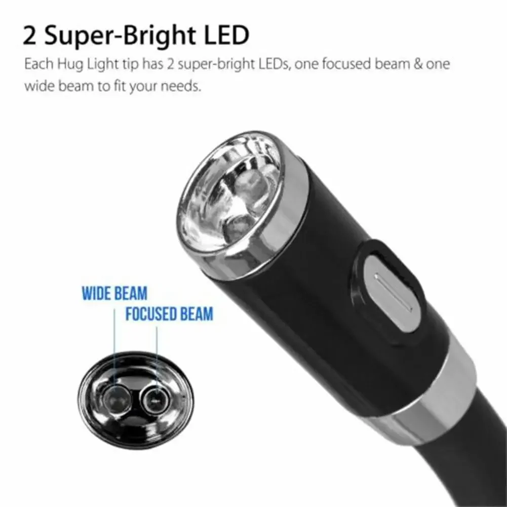 휴대용 LED 목 조명, 구부릴 수 있는 에너지 절약, 초광역 조명, 걸이식 목 독서등