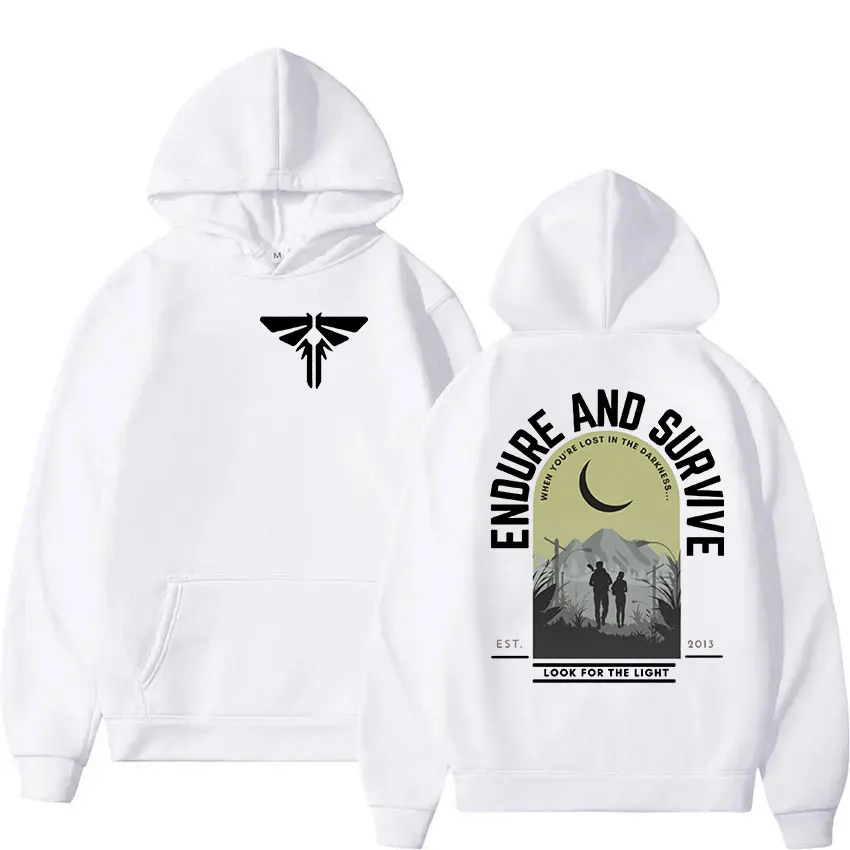 The Last of Us Graphic Hoodie Men's Fashion Vintage Pullover Sweatshirts Unisex Casual Long Sleeve Oversized Hoodies Streetwear