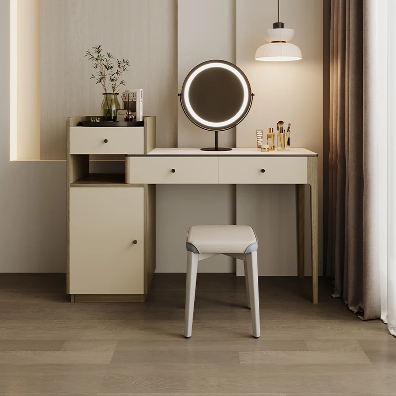

Vintage Cheap Vanity Tables Storage Mirror Stool Nordic Kawaii Salon Vanity Tables Lights White Coiffeuse Bedroom Furniture