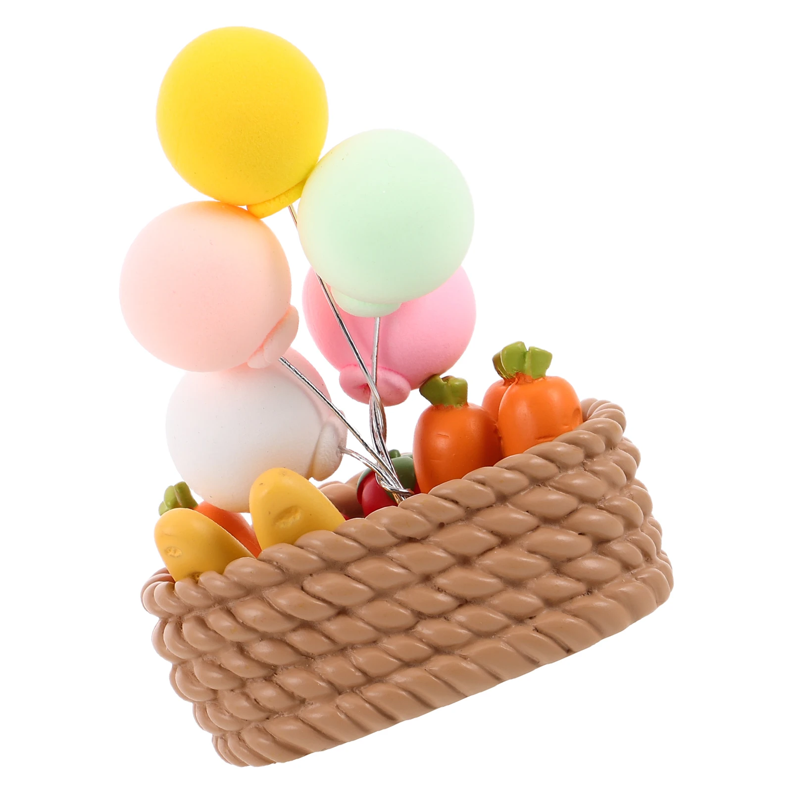

Cute Balloon Basket Car Resin Decoration Vehicle Interior Accessory Sturdy Automotive Decor For Women Aesthetic Dashboard
