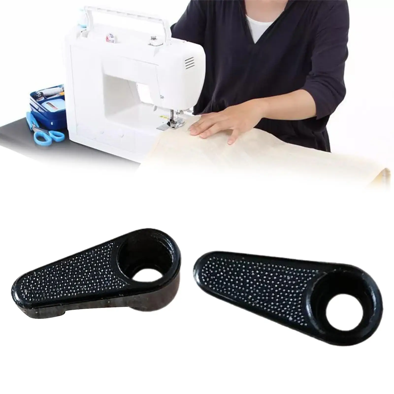 2 Pieces Sewing Machines Shuttle Bed Ears Accessory Parts Open Race Ears 1.10inch for Home Replacement Household