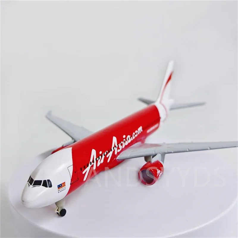 20 سنتيمتر الخطوط الجوية الآسيوية A320 سبيكة نموذج طائرة دييكاست المعادن 1/400 مقياس نموذج طائرة لعب للأطفال مع حامل غرفة نوم الديكور