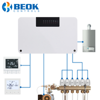 Beok Water Floor Zone Heating System Smart WIFI Thermostat Central Heating Controller Actuators for Gas Boiler Heating
