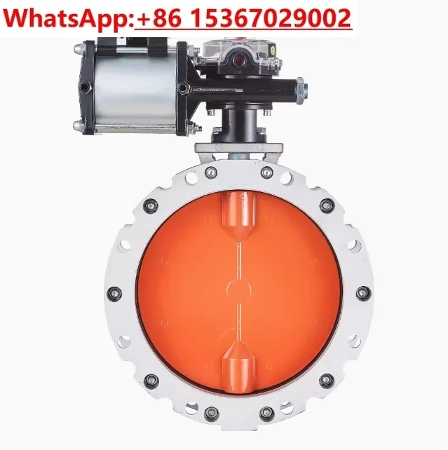 

Pneumatic dust butterfly valve BV2F BV1F aluminum alloy Double single flange valve DN200 DN250 DN300 for Powder cement material