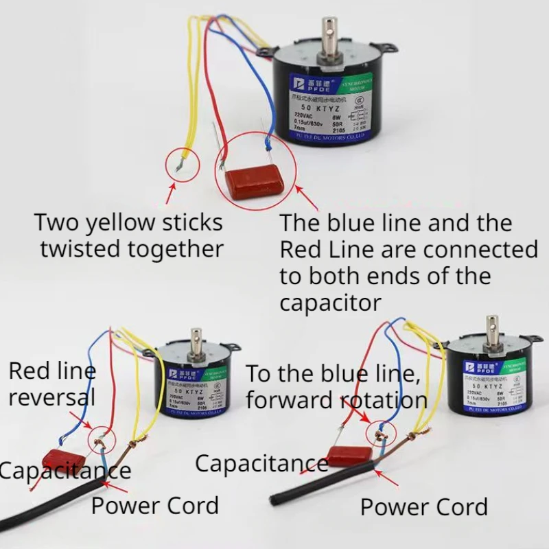 50KTYZ Permanent Magnet Synchronous Motor High Torque 220V AC Motor Forward And Reverse Controllable Geared Speed Reducer Motors