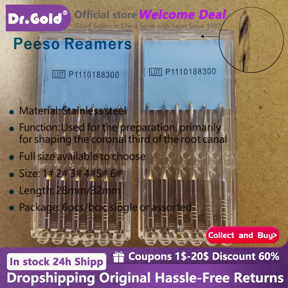 

Dental Endodontic Files Pesso Reamers oral Drill Gates Glidden Endo Files Dentist Materials Tools 28mm/32mm 0#-6#