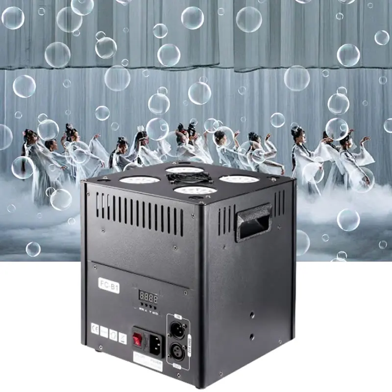 Stage Vertical LED Smoke Bubble Machine DMX512 Remote Control for DJ DISCO Wedding Bar Nightclub Party Show Lighting Effect