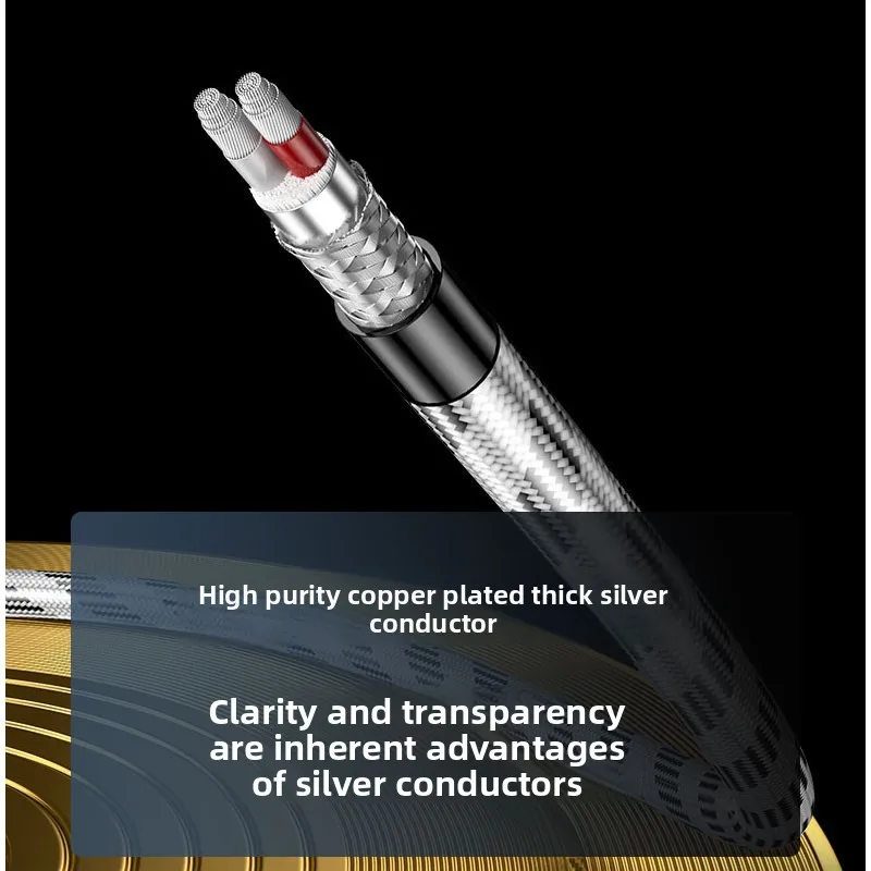 GT-300 fever grade silver plated 6.5mm to RCA Lotus TRS balanced to 6.35 mixing console audio signal cable