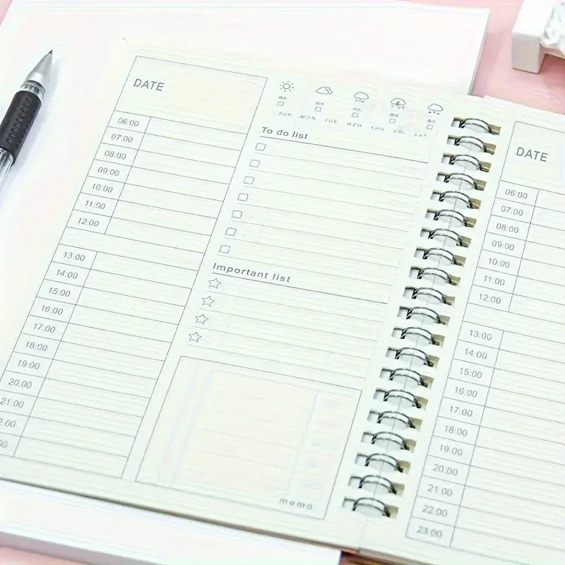 Self-improvement Task Organizer Notebook 120 Day Adult Daily Planner Notepad Office School Supplies