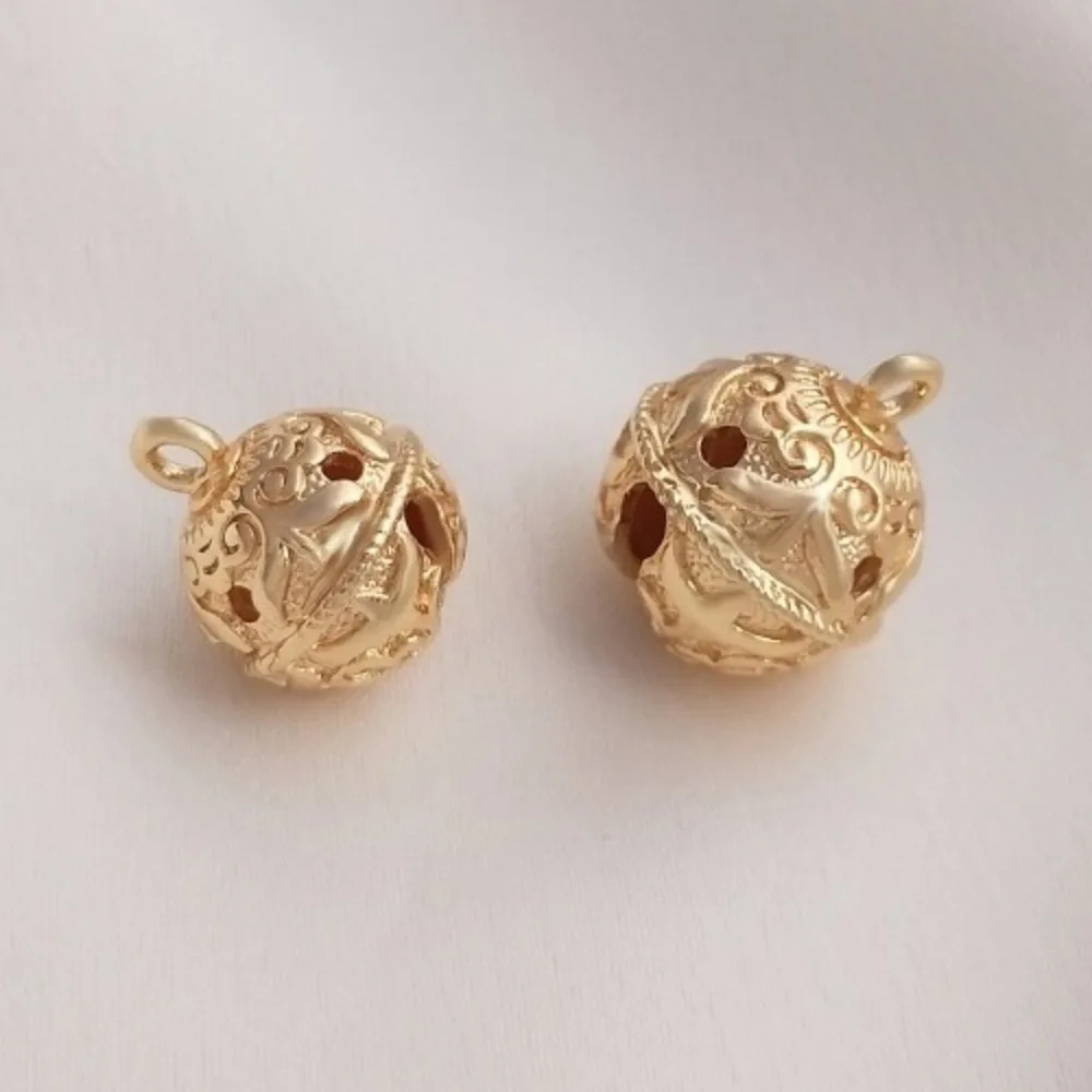 

1 шт. медные подвески 14 К золото цвет звон колокольчики кулон ручной работы кулон DIY браслет ожерелье ювелирные изделия ручной работы аксессуары