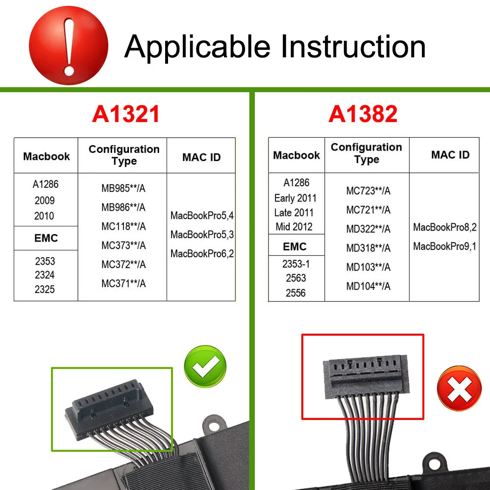 Imagem -06 - Apexway-bateria para Laptop 73wh A1321 Nova para Apple Macbook Pro 15 A1286 2009 2010 Versão Anual