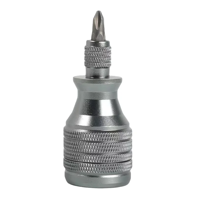 Compact Steel Cannon Screwdriver Set - 7-Piece Aluminum Alloy Multi-Tool Repair Kit with Cross Head Bits