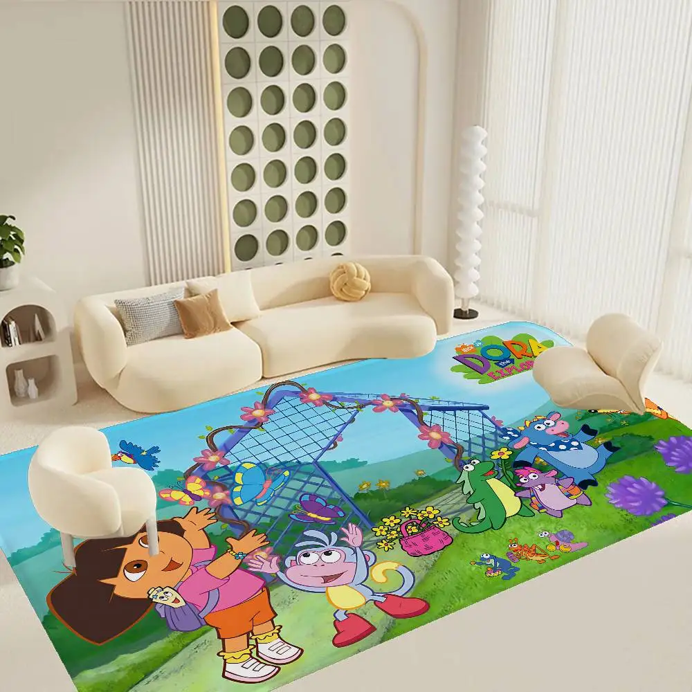 مضحك D-Dora الكلاسيكية أنيمي اكسبلورر المدخل السجاد نمط لينة غرفة نوم الطابق منزل غرفة الغسيل حصيرة المضادة للانزلاق منطقة السرير السجاد #3