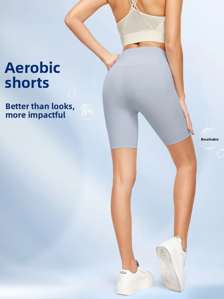Modal High-Waist Tee-Quarter Length Yoga Pants Women's Thin Outerwear Summer High-Waist Butt-Lifting Se Pants