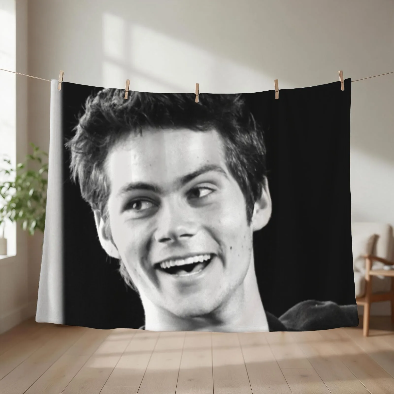 dylan obrien Throw Blanket couch cozy soft plush fuzzy picnic outdoor blanket