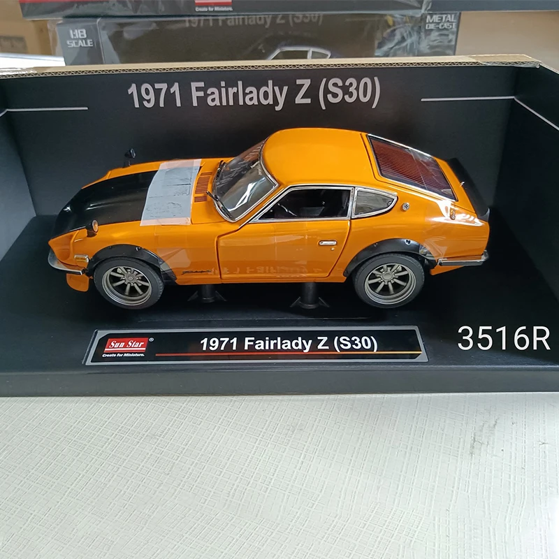 

SunStar масштаб 1/18 1971, Fairlady Z (S30), имитация сплава, модель автомобиля, статическая игровая коллекционная игрушка, подарок, сувенирное украшение