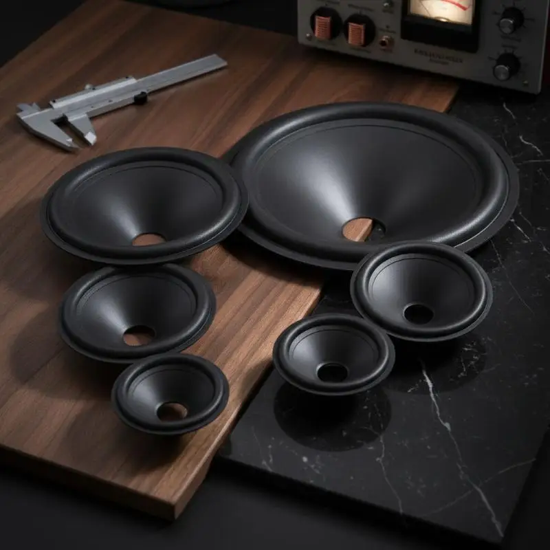 Matte Rubber Surround Speaker Woofer Paper Cone 3/4/5/6/8/10/12 Inch Voice Coil Replacement Repair Part For Restoration Supplies