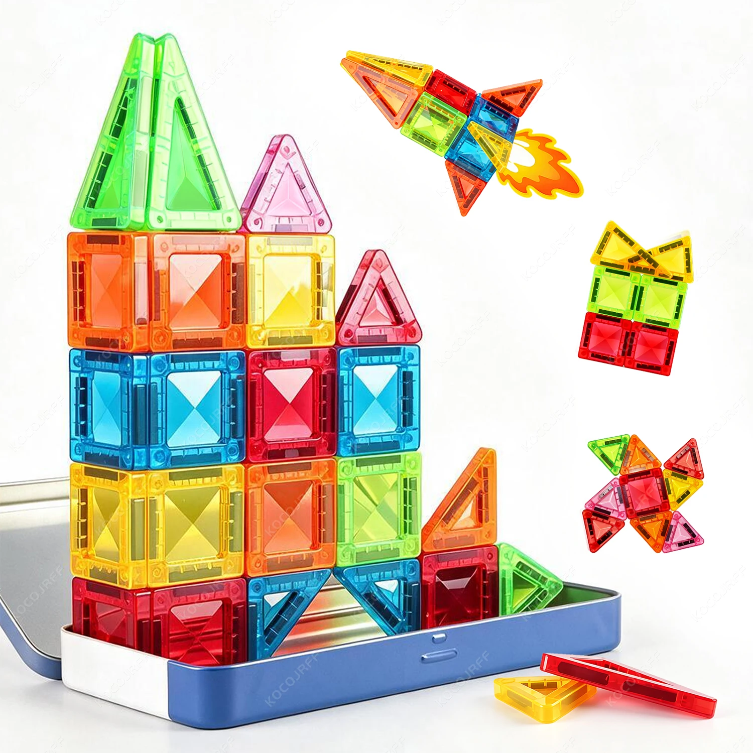 35Pcs Mini Magnetic Building Blocks Children's Toy, Bright Colors and Fun Design, Birthday Holiday Gift, Random Colors